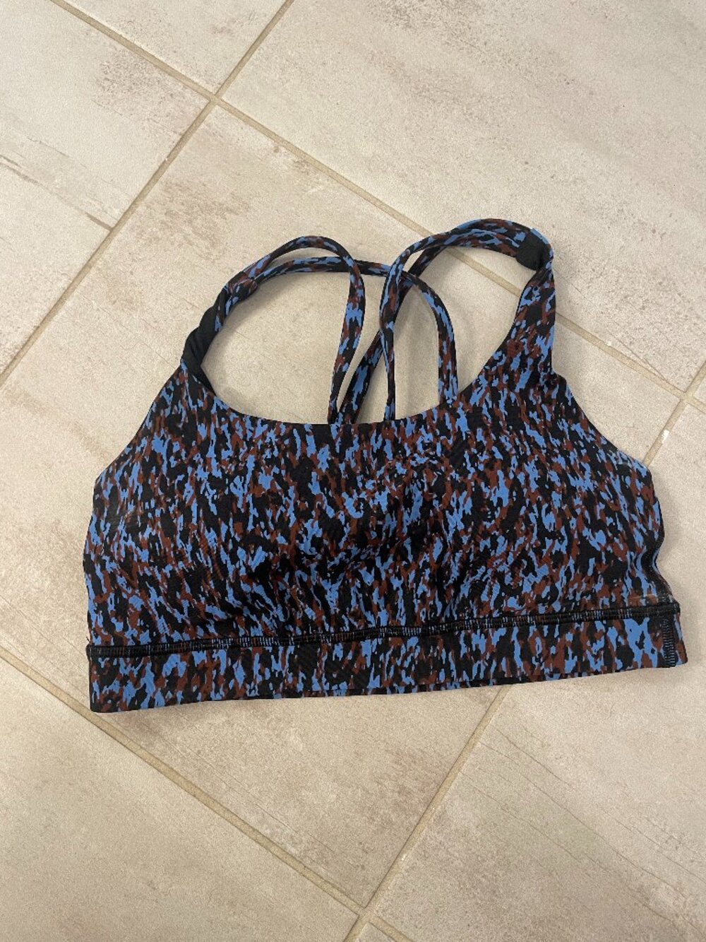 Lululemon Energy Bra Blue Leopard Camo